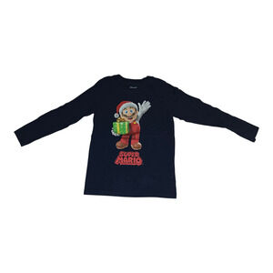 Kids Super Mario Long Sleeve Christmas Shirt 7